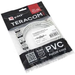 Патч-корд кат.5e (1Гбит/с) неэкранированный UTP оболочка PVC сер. (3м) TERACOM EKF TRC-5EUTP-PVC-3M-GY