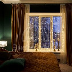 Гирлянда &amp;quot;Светодиодный Дождь&amp;quot; 2х2.5м свечение с динамикой прозрач. провод 230В диоды тепл./бел. NEON-NIGHT 235-056