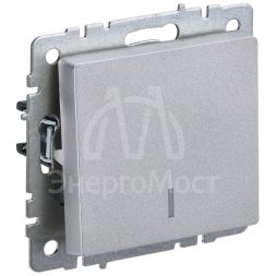 Выключатель проходной 1-кл. СП BRITE ВС10-1-7-БрА 10А с индик. механизм алюм. IEK BR-V12-1-10-K47