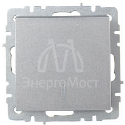 Выключатель проходной 1-кл. СП BRITE ВС10-1-7-БрА 10А с индик. механизм алюм. IEK BR-V12-1-10-K47