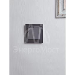 Выключатель проходной 1-кл. СП BRITE ВС10-1-7-БрА 10А с индик. механизм алюм. IEK BR-V12-1-10-K47