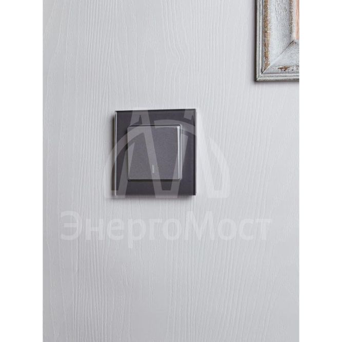 Выключатель проходной 1-кл. СП BRITE ВС10-1-7-БрА 10А с индик. механизм алюм. IEK BR-V12-1-10-K47