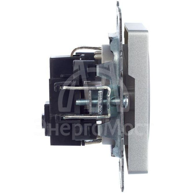 Розетка BRITE РС11-1-0-БрА 16А с заземл. без защ. шторки алюм. IEK BR-R11-16-K47