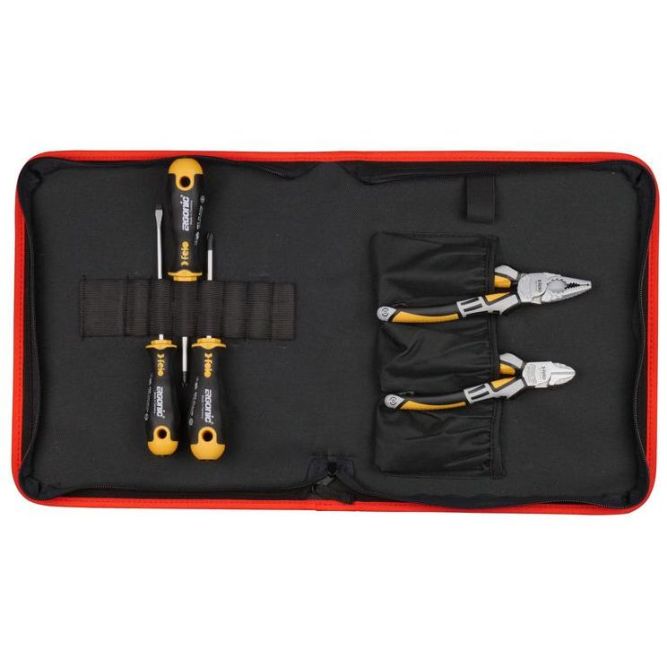 Набор отверток Ergonic SL PH PZ с бокорезами и пассатижами в сумке Felo 40090504