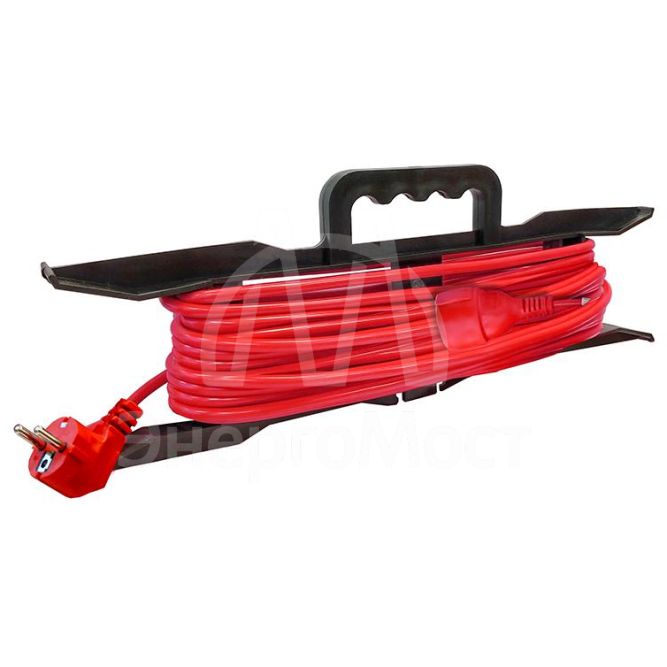 Удлинитель-шнур на рамке 1х30м с заземл. 10А IP20 2.2кВт ПВС 3х1 DOMTOK 2480