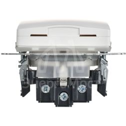 Розетка BRITE РСбш10-3-44-БрАБ 16А IP44 с заземл. защ. шторки с крышкой механизм арктич. бел. IEK BR-R16-16-44-K91