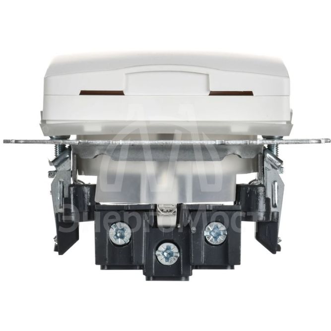 Розетка BRITE РСбш10-3-44-БрАБ 16А IP44 с заземл. защ. шторки с крышкой механизм арктич. бел. IEK BR-R16-16-44-K91