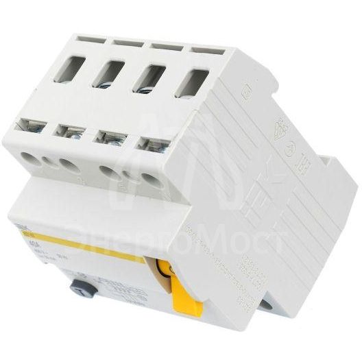 Выключатель дифференциального тока (УЗО) 4п 40А 30мА тип AC ВД1-63 IEK MDV10-4-040-030