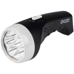 Фонарь аккумуляторный ручной AccuF2-L07-bk 7LED 2 режима: 100проц./25проц. аккум. 0.4А.ч выдвижная вилка индикатор зарядки черн. ФАZА 5000810