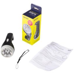 Фонарь аккумуляторный ручной AccuF2-L07-bk 7LED 2 режима: 100проц./25проц. аккум. 0.4А.ч выдвижная вилка индикатор зарядки черн. ФАZА 5000810