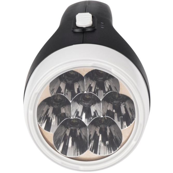 Фонарь аккумуляторный ручной AccuF2-L07-bk 7LED 2 режима: 100проц./25проц. аккум. 0.4А.ч выдвижная вилка индикатор зарядки черн. ФАZА 5000810