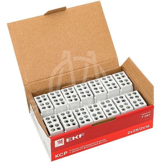 Клемма распределительная КСР с двойным винтом 2х25/2х16 сер. PROxima EKF ksr-2.25-2.16-grey