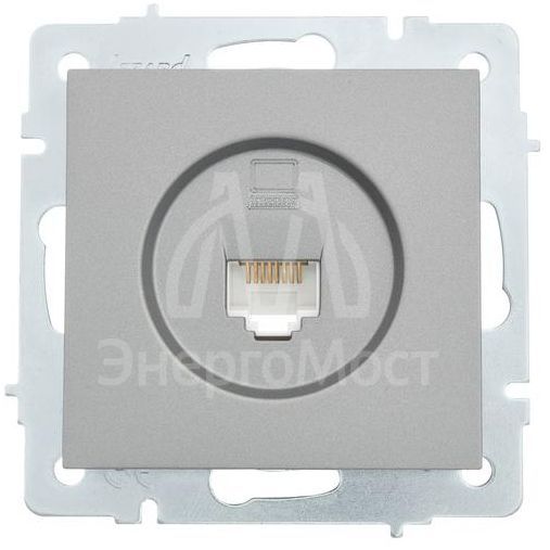 Розетка компьютерная 1-м СП Vesna механизм платина LEZARD 742-3588-139