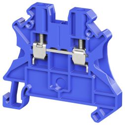 Клемма проходная винтовой зажим; 2 точки подключения; 2.5кв.мм син. DKC TUR-2.5R-BU