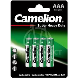Элемент питания солевой R R03 BL-4 (блист.4шт) Camelion 1668