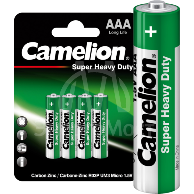 Элемент питания солевой R R03 BL-4 (блист.4шт) Camelion 1668