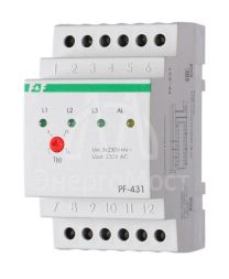 Переключатель фаз PF-431 (с приоритетной фазой; монтаж на DIN-рейке 35мм 3х400/230+N 3х16А IP20) F&amp;F EA04.005.001