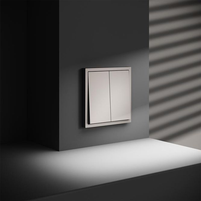 Выключатель 2-кл. СП S70 10А механизм кашемир Voltum VLS020103