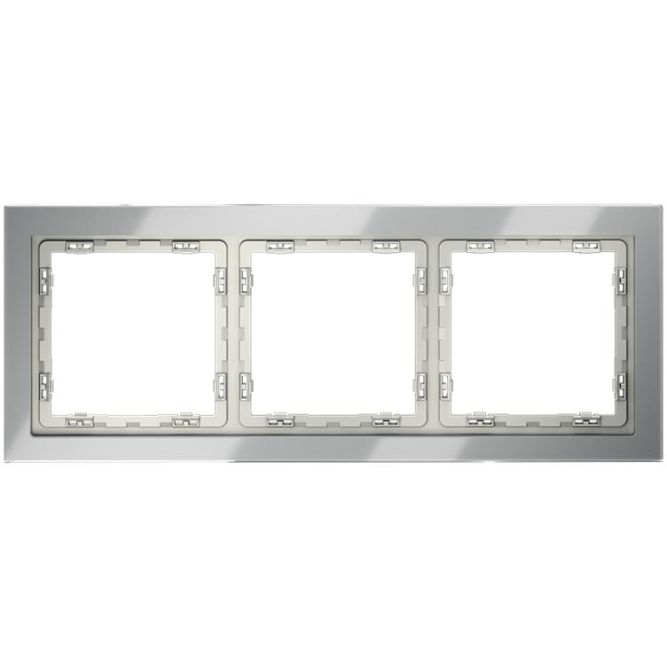 Рамка 3-м S70 стеклян. сталь Voltum VLS110305