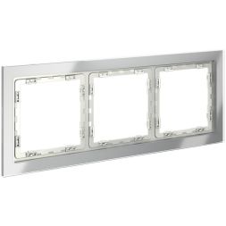 Рамка 3-м S70 стеклян. сталь Voltum VLS110305