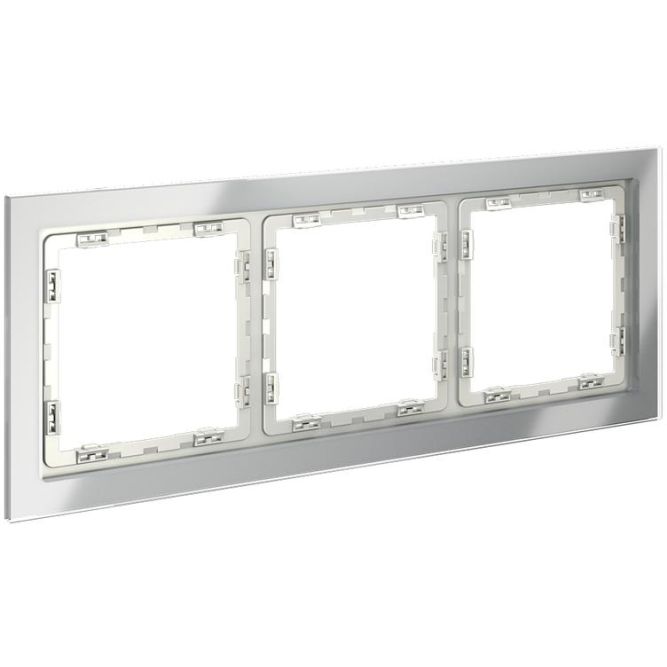 Рамка 3-м S70 стеклян. сталь Voltum VLS110305