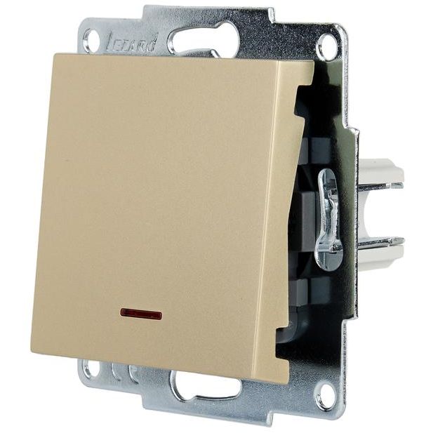 Выключатель с подсветкой VESNA зол. LEZARD 742-3688-111