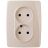 Розетка 2-м СП Эра12 12-2107-02 16А IP20 16AX 250В 2х2P сл. кость Эра Б0031239