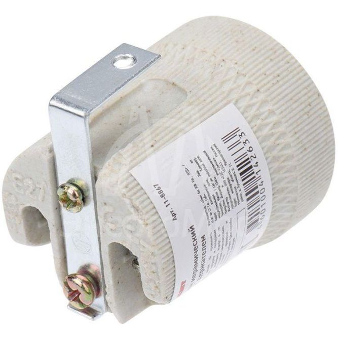 Патрон E27 керамический с держателем Rexant 11-8867