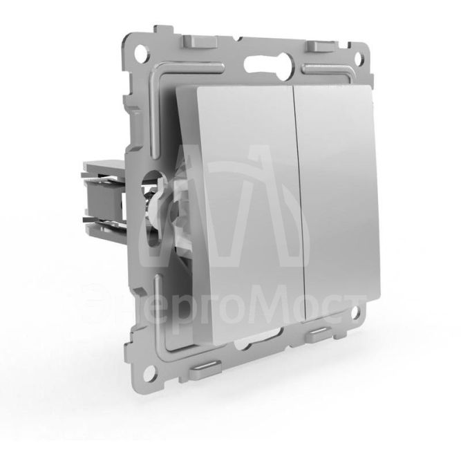 Выключатель 2-кл. СП Pixel 10А IP20 механизм алюм. TOKOV ELECTRIC TKE-PX-V2-C03