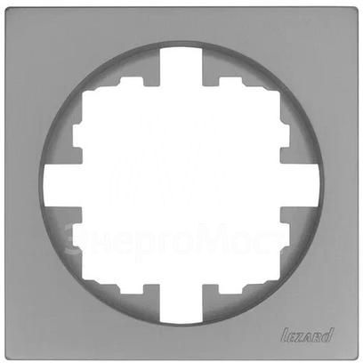 Рамка 1-м OSEN горизонт. квадрат сер. матов. LEZARD 743-7400-146