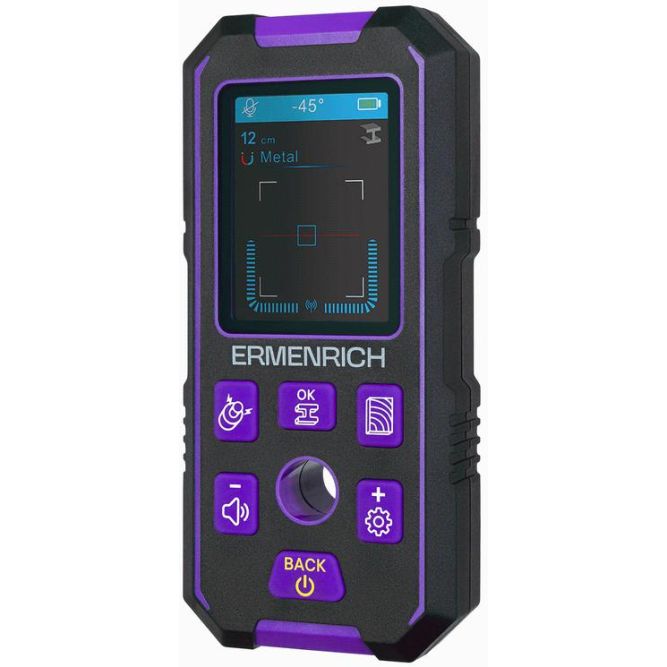 Детектор скрытой проводки Ping SM70 фиолет. Ermenrich 83841