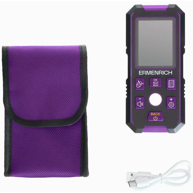 Детектор скрытой проводки Ping SM70 фиолет. Ermenrich 83841