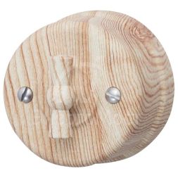 Выключатель 1-кл. ретро ABS-пластик карельская сосна Bironi B1-200-13