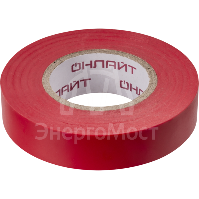 Изолента ПВХ 15мм (рул.20м) OIT-B15-20/R красн. ОНЛАЙТ 71678