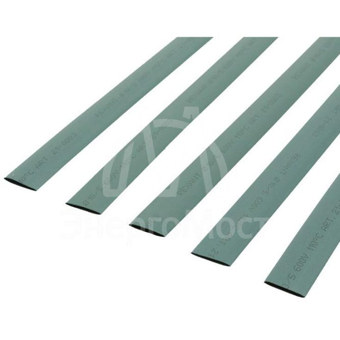 Трубка термоусадочная 10.0/5.0 1м зел. REXANT 21-0003