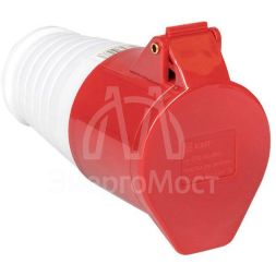 Розетка кабельная 16А 380В 3P+РЕ+N IP44 (215) EKF ps-215-16-380