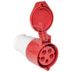 Розетка кабельная 16А 380В 3P+РЕ+N IP44 (215) EKF ps-215-16-380