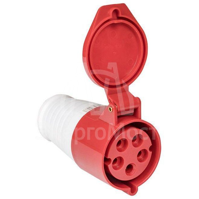 Розетка кабельная 16А 380В 3P+РЕ+N IP44 (215) EKF ps-215-16-380