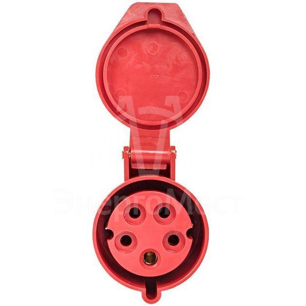 Розетка кабельная 16А 380В 3P+РЕ+N IP44 (215) EKF ps-215-16-380