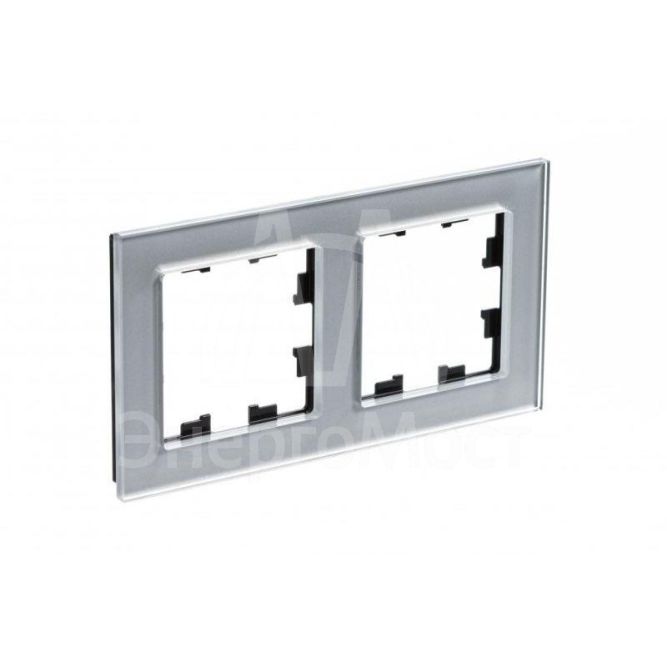 Рамка 2-м AtlasDesign Nature стекло алюм. SchE ATN320302
