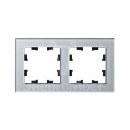 Рамка 2-м AtlasDesign Nature стекло алюм. SchE ATN320302