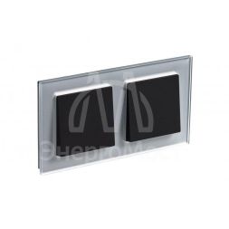 Рамка 2-м AtlasDesign Nature стекло алюм. SchE ATN320302