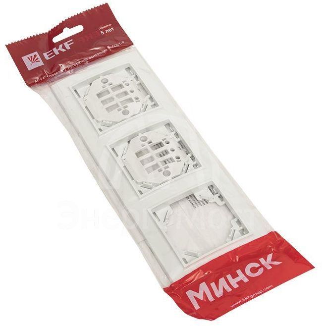 Рамка 3-м Минск горизонтальная бел. Basic EKF ERM-G-303-10