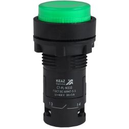 Кнопка с подсветкой OptiSignal Compact D22 С7-PL-M310 зел. 1НО 230В AC XB7NW33M1 КЭАЗ 362100