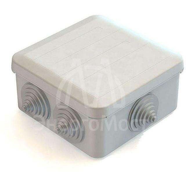 Коробка распаячная для наружнего монтажа с защелкивающейся крышкой 6 гермовводов100х100х50мм IP55 CHINT 8820014