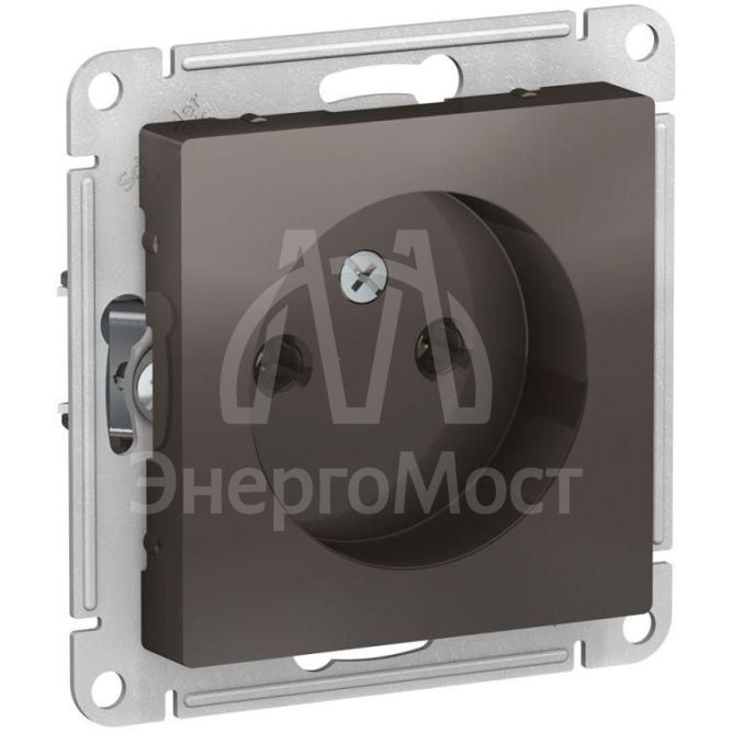 Механизм розетки 1-м СП AtlasDesign 16А без заземл. мокко SchE ATN000641