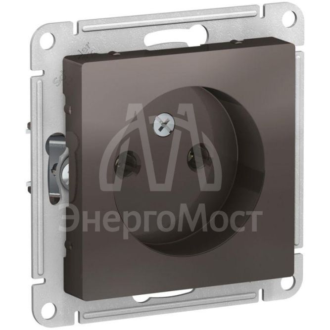 Механизм розетки 1-м СП AtlasDesign 16А без заземл. мокко SchE ATN000641