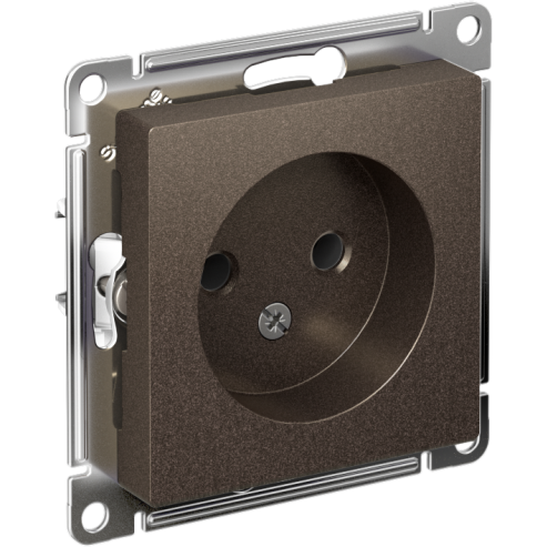 Механизм розетки 1-м СП AtlasDesign 16А без заземл. мокко SchE ATN000641