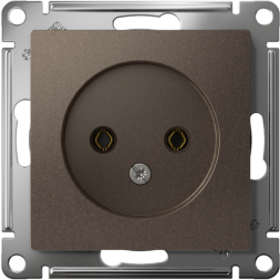 Механизм розетки 1-м СП AtlasDesign 16А без заземл. мокко SchE ATN000641