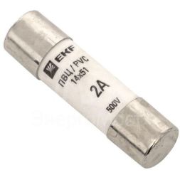 Вставка плавкая цилиндрическая ПВЦ 14х51 2А EKF pvc-14x51-2